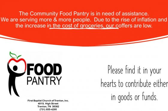 Please Continue to Support the Food Pantry