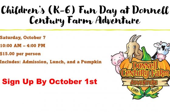 Children’s (K-6) Fund Day at Donnell Century Farm Adventure