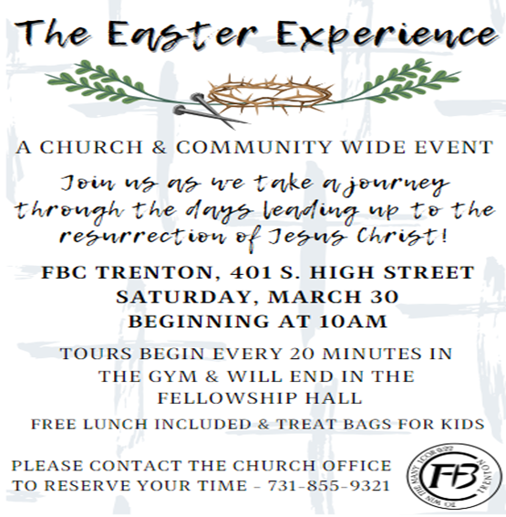 EASTER EXPERIENCE, Saturday, March, 30, 2024